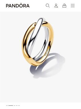 Two-tone Entwined Bands Ring